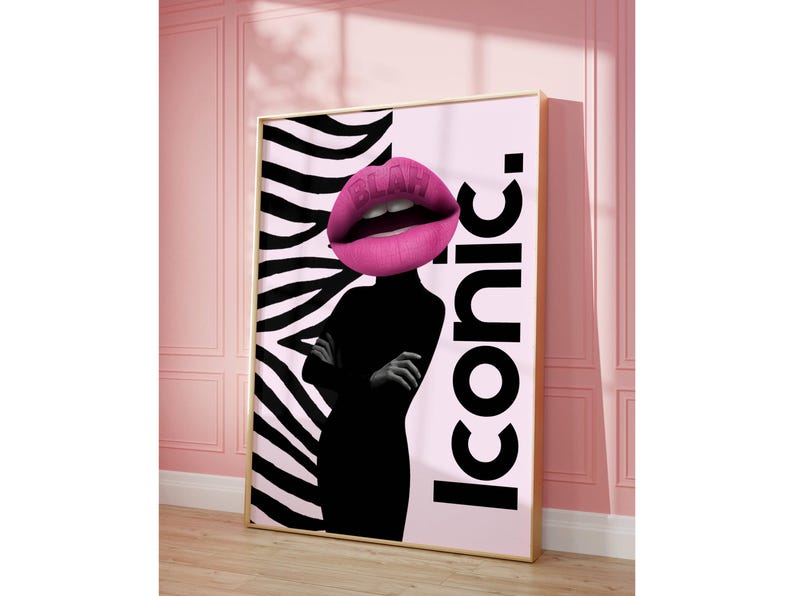 Pink Black Wall Art
