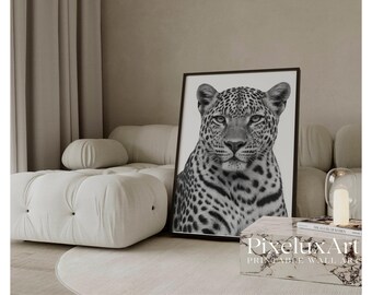 Black and White Leopard & Fashion Wall Art Set, Stockholm Modern Aesthetic Chic Apartment Decor, Stylish Y2K Wall Art, Fashion Leopard Print, image 6