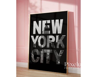 Set of 6 Gallery Wall Print – Fashion Print, NYC Wall Art, Trendy Aesthetic Chic Y2K Apartment Decor, Black And White Funky Art,, image 7