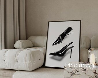 Set of 6 Stockholm Style Fashion Wall Art, Leopard Aesthetics Printable, Trendy Fashion Shoes & Skateboard Prints, Modern Apartment Decor, image 7