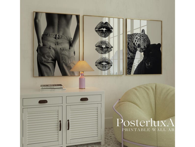 Chic Black and White Fashion Wall Art
