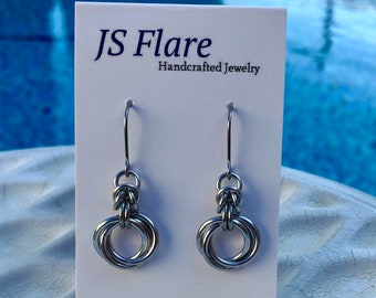 Silver Knot and Byzantine earrings