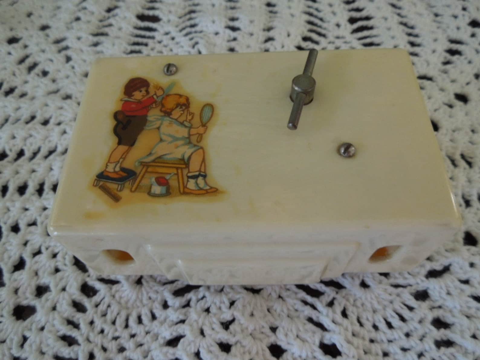 Rare Music Box Wind Up Children School Days Etsy