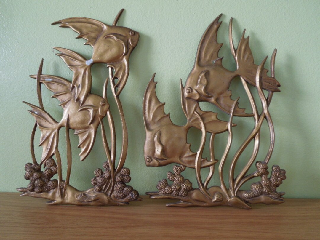 Rare Vintage Pair of Sexton Fish Wall Hangings Etsy