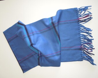 Lovely Super Soft Plaid Cashmink Scarf Made in West Germany 100% Acrylic UNISEX