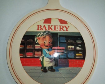 Vintage Looney Tunes Porky Pig Delancey St Cutting Board Wall Art 1994