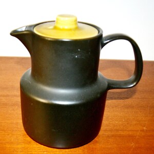 Schöne  Vintage Kaffeekanne von Melitta Schwarz/Senfarben  aus den 70er Jahren Retro Mid Century Shabby Chic Landhausstil Seventies