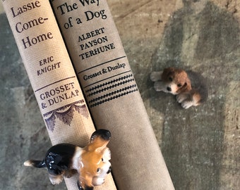 Set of Two Vintage Dog Books: Lassie Come Home and The Way of a Dog