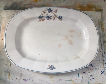 Antique Bluebird Platter