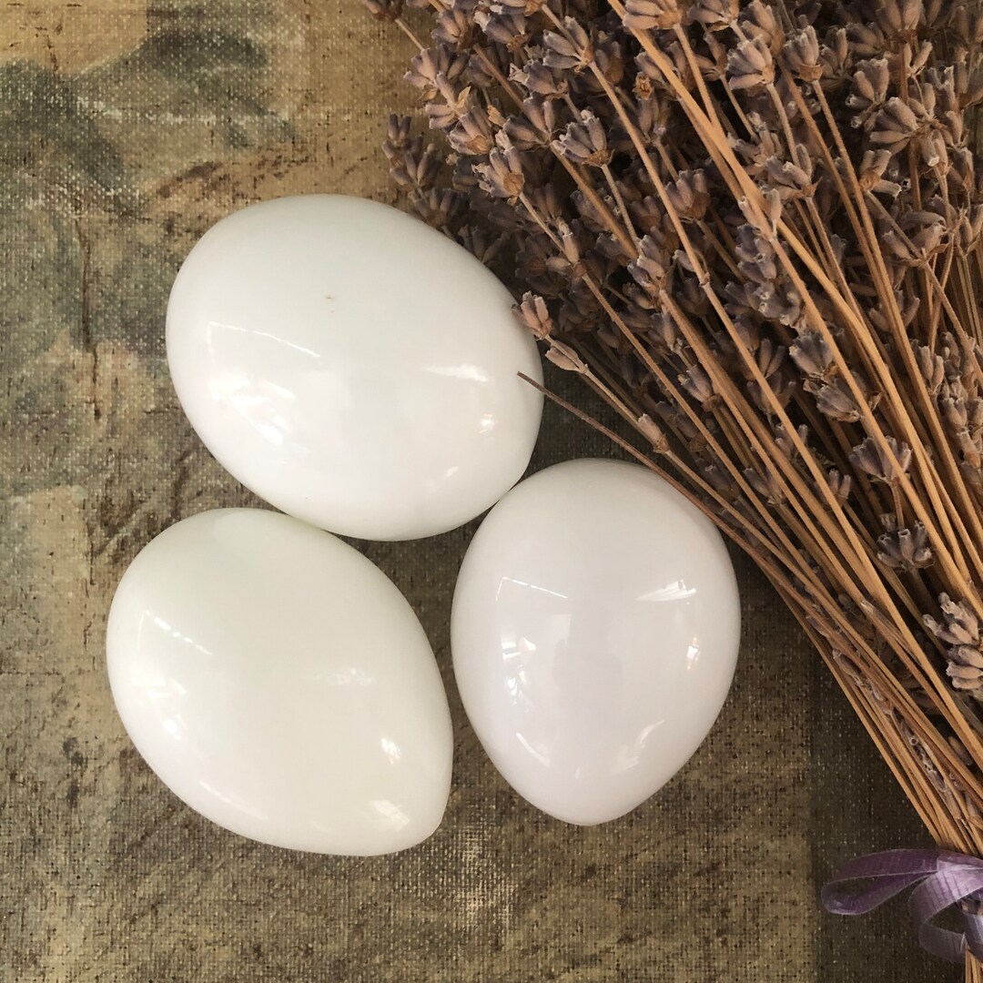 Set of Three Vintage Glass Nesting Eggs Etsy