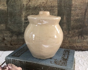 Vintage Stoneware Jar or Crock with Lid