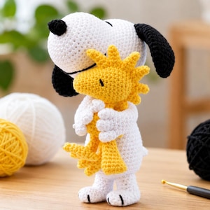 Snoopy Crochet Pattern PDF | Cute Amigurumi Dog Tutorial | Crochet Plush Toy Pattern | Instant Download DIY Gift Pattern