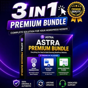 Astra Pro WordPress-Bundle | Pro-Add-on, Starter-Templates & Portfolio | Lebenslanger Zugriff | Sofortiger digitaler Download