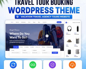 Travel Tour Booking WordPress Theme | Vacation Travel Agency Tours Website