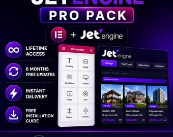 JetEngine Pro WordPress Plugin for Elementor | Dynamic Content, Custom Fields (Digital Download)
