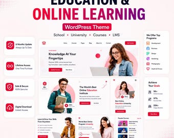 Education Online Learning WordPress Theme | School University & Courses LMS Website