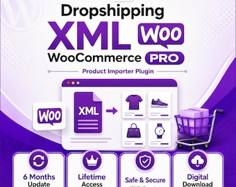 Dropshipping XML WooCommerce PRO | Product Importer Plugin | Lifetime Access | Digital Download