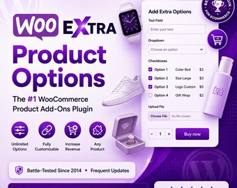 WooCommerce Product Add-Ons Plugin | Extra Options for WordPress & Elementor Stores