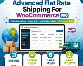 Envio Avançado com Taxa Fixa para WooCommerce | Download Instantâneo | Acesso Digital