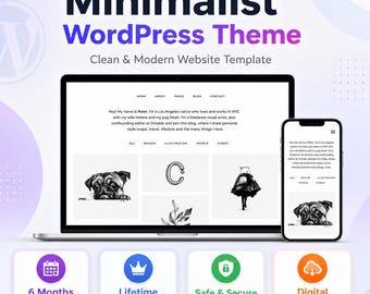 Minimalist WordPress Theme | Clean & Modern Website Template