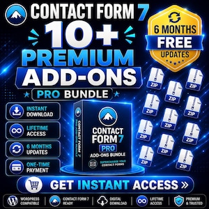 Contact Form 7 Pro Add-ons Bundle | 10 WordPress Extensions (Digital Download)