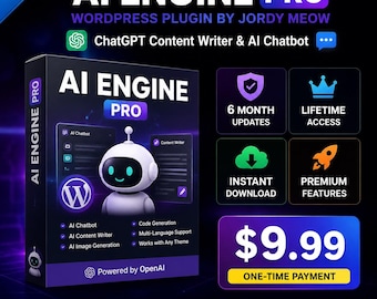 AI Engine Pro WordPress Plugin | ChatGPT Chatbot, Content Writer, Image Generator (Instant Download)