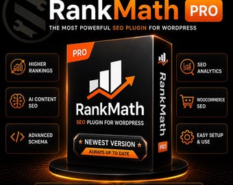 Rank Math Pro | WordPress SEO Plugin | Website Optimization | Lifetime Access | Instant Download
