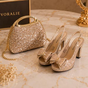 shoes for gold prom dress Women prom gown