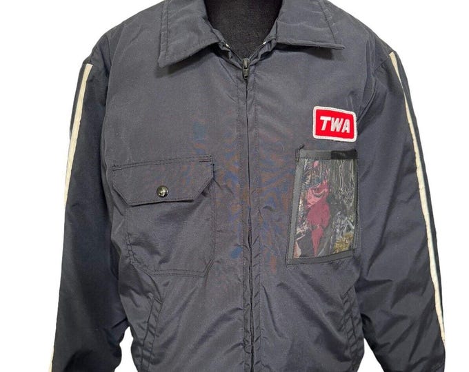 TWA Airport Airlines L Employee Uniform Ramp Crew Jacket VTG ...