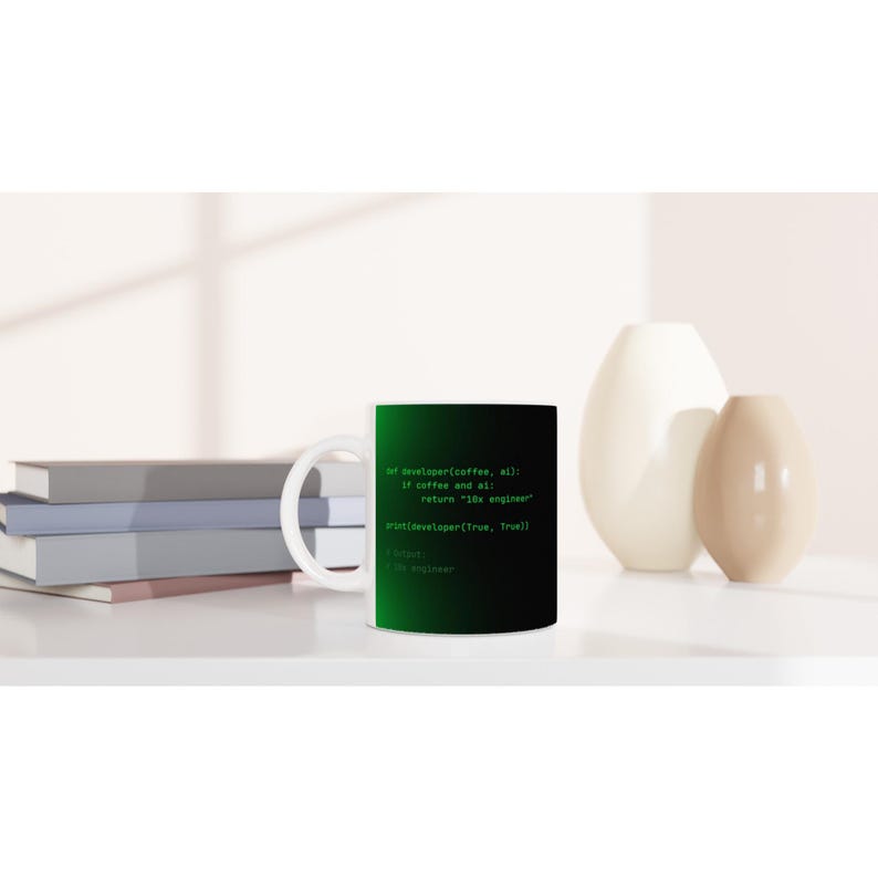 Utvecklare Kaffemugg | Git Commit It Works | Rolig programmeringsmugg för honom eller henne bild 2