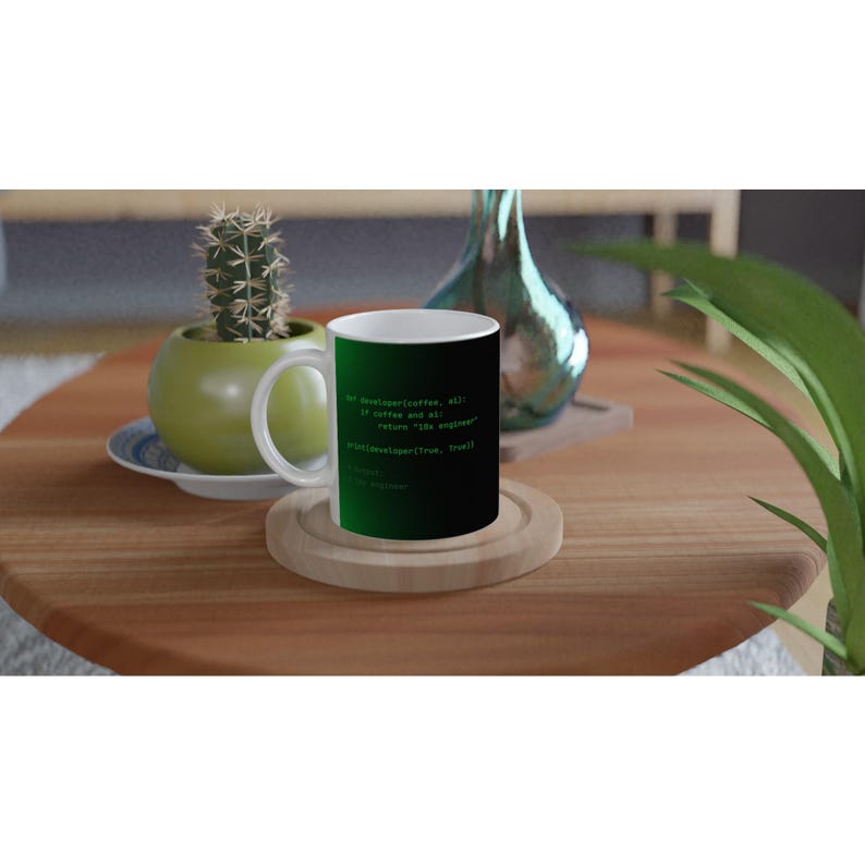 Utvecklare Kaffemugg | Git Commit It Works | Rolig programmeringsmugg för honom eller henne bild 4