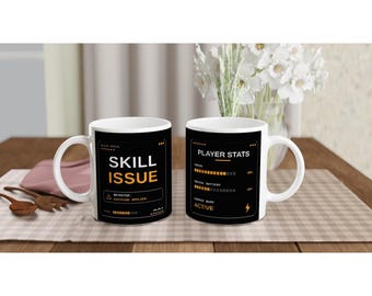 Mug gaming | Problème de compétence détecté | Améliorez votre matinée ! Tasse gaming humoristique pour lui ou elle
