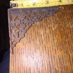 Very Old Angle Cast Metal Hardware Architectural Motif image 3