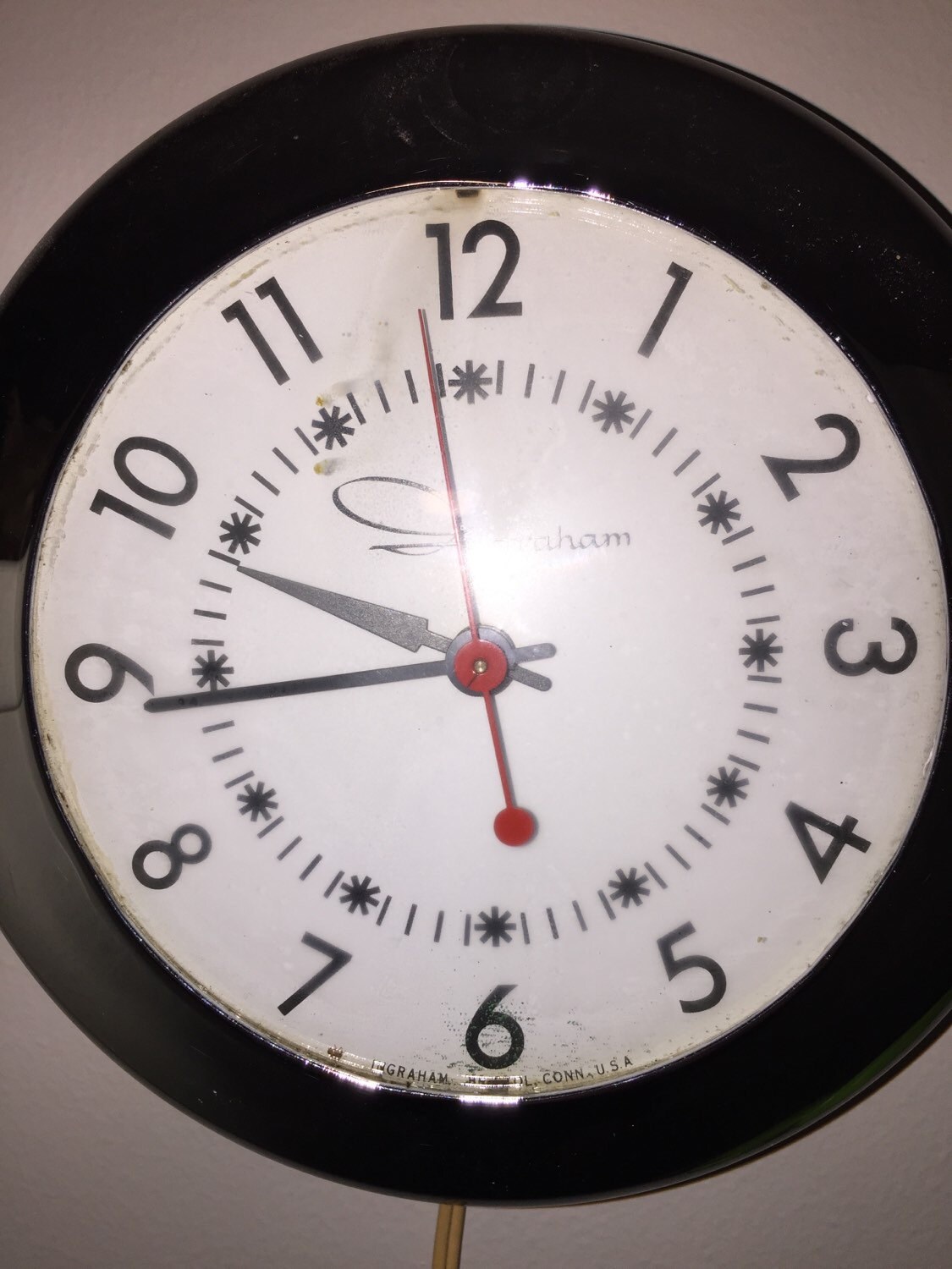 Ingraham Kitchen Wall Clock 1940s Etsy