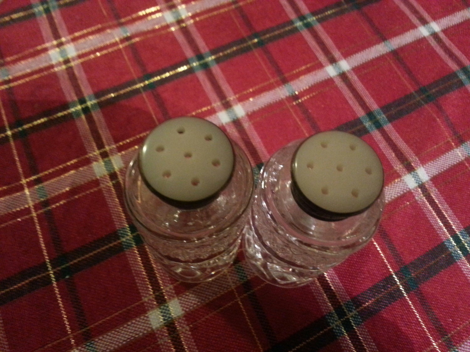 Vintage Decorative Glass Salt and Pepper Shakers Etsy