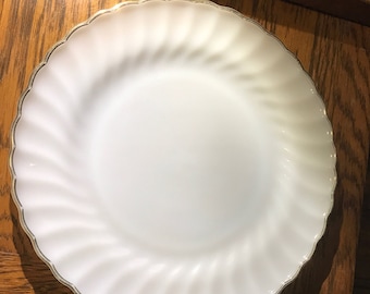 Anchor Hocking Fire King Milk Glass Dinner Plates