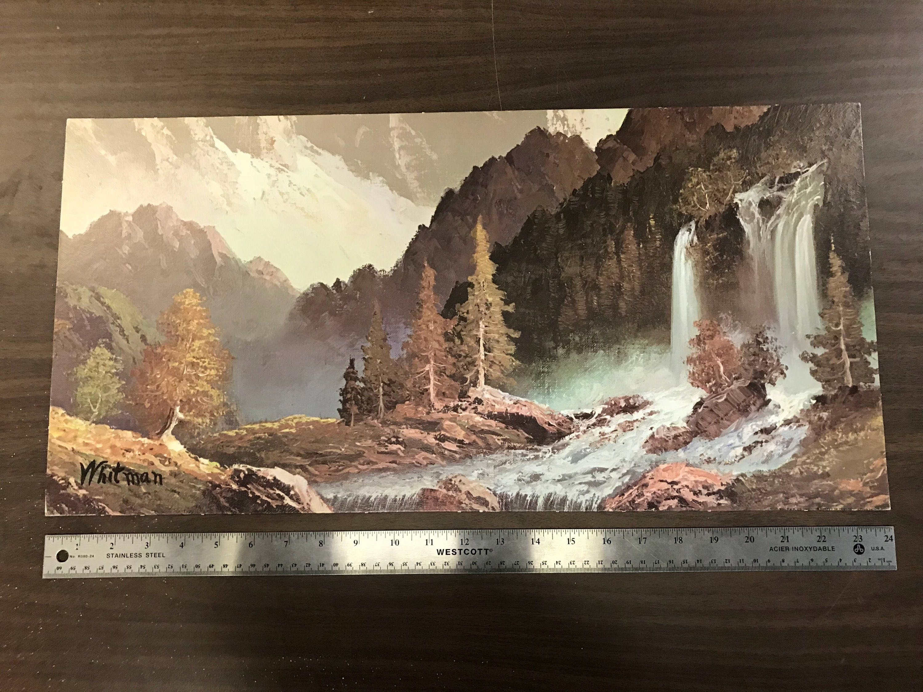 絵画 Mountain waterfall File:Albert Bierstadt - Rocky Mountain Waterfall (1898).jpg