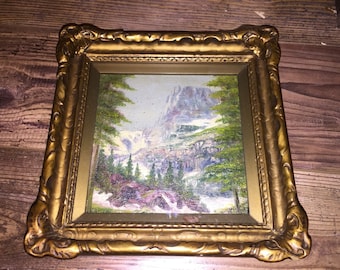 Very Old Framed Landscape Oil on Canvas