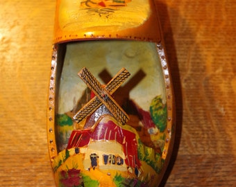 Souvenir of Holland - Hand Painted Custom Carved Wooden Shoe