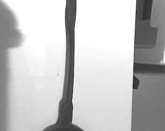 19世紀の手鍛造ストレーナースプーン/お玉 - 鋳鉄製