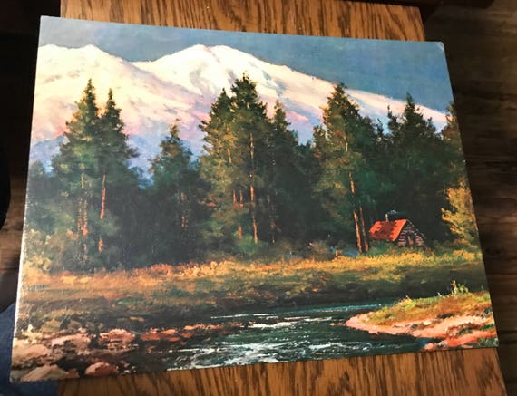Fine Art Lithography Mount Shasta By Robert Wood Etsy