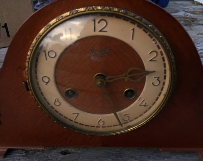 Vintage Germanmade Juba Mantel Clock Etsy Canada