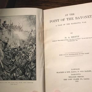 Antique 120 Year Old Book At the Point of a Bayonet 1902 image 5