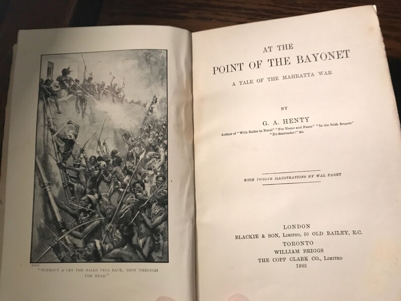 Antique 120 Year Old Book At the Point of a Bayonet 1902 image 5