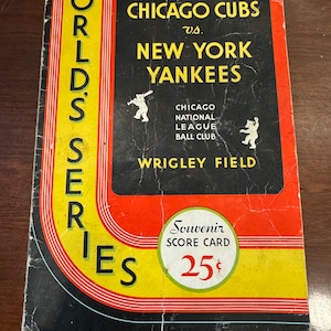 Babe Ruth Called Shot - Carte de pointage souvenir des Séries mondiales de 1932