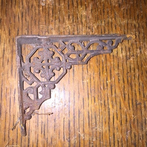 Very Old Angle Cast Metal Hardware Architectural Motif image 4