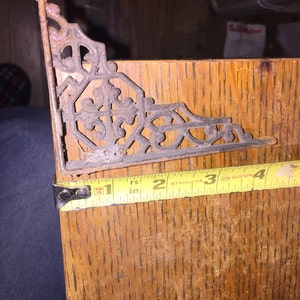 Very Old Angle Cast Metal Hardware Architectural Motif image 2