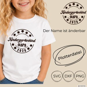 Plotterfil för dagisbarn 2026 | Dagisflickor och pojkar, T-shirtdesign, DXF PNG SVG, plotterdesign för barn, dagis, daghem
