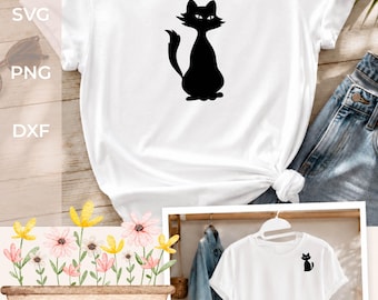 SVG | Archivo para plotter | Diseño para plotter | SVG "Gatos" | Diseño para camiseta | Silueta de gato | Archivo de corte digital | Dxf | PNG |