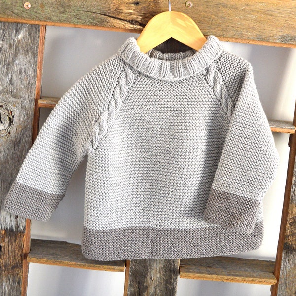 KNITTING PATTERN-Driftwood Sweater, Top Down - P127